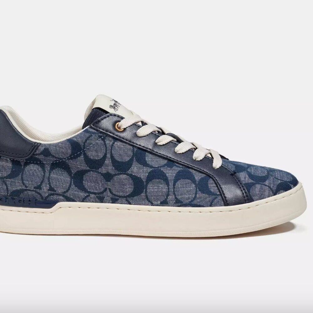 NIB - COACH MEN Shoes Clip Low Top Sneaker In Signature Chambray - size 7 US - Picture 7 of 7